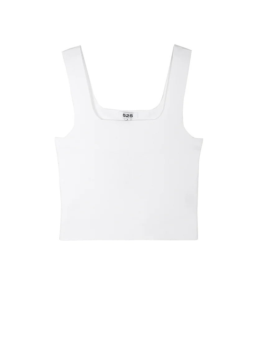 Chalk Eva Square Neck Tank - Amor Lafayette