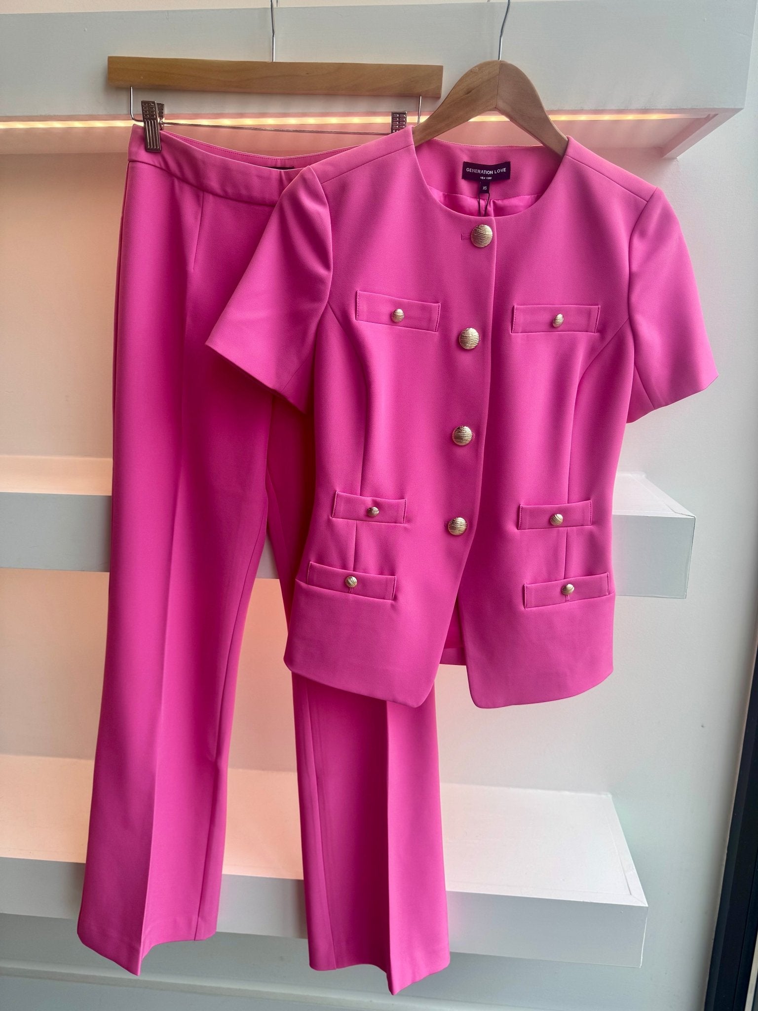 Cherry Blossom Reyes Crepe Jacket - Amor Lafayette