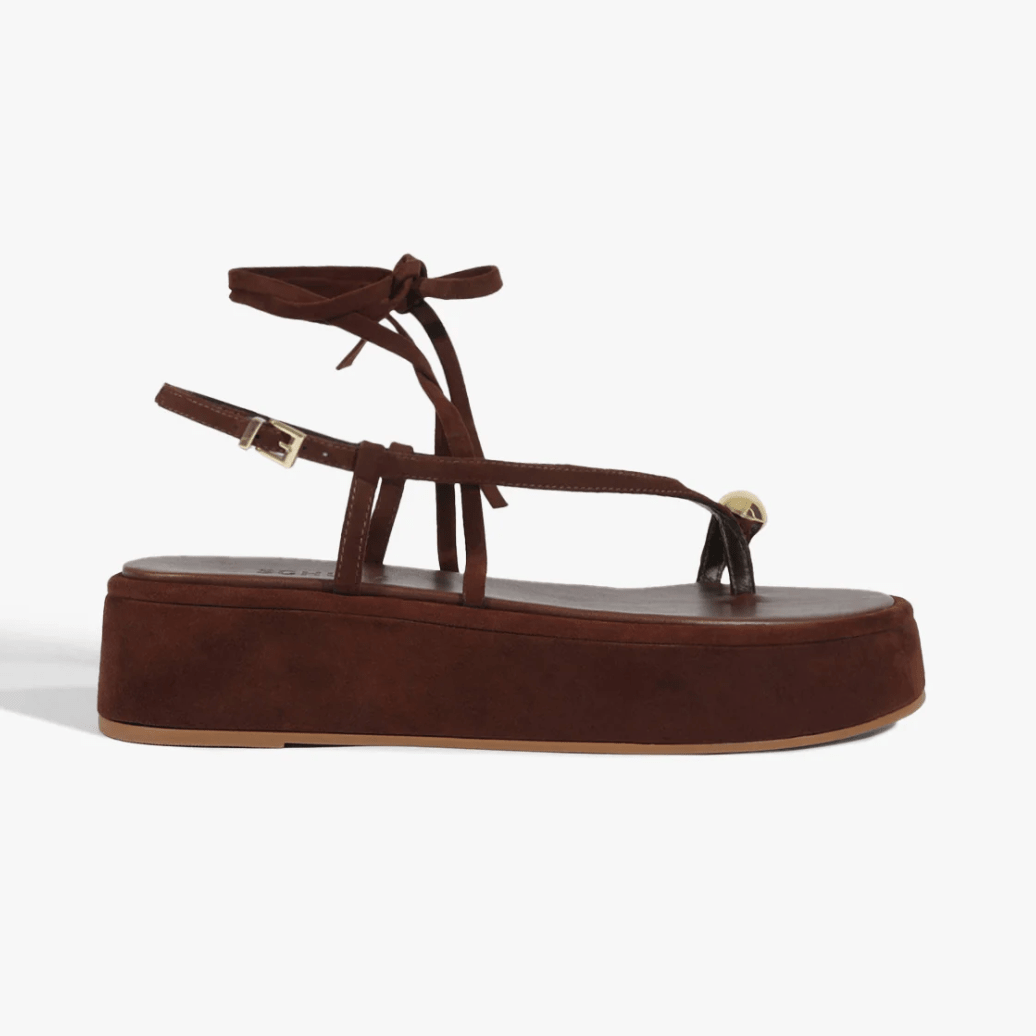 Chestnut Brown Zadie Platforms - Amor Lafayette