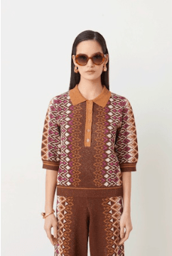 Choco Palmer Top - Amor Lafayette