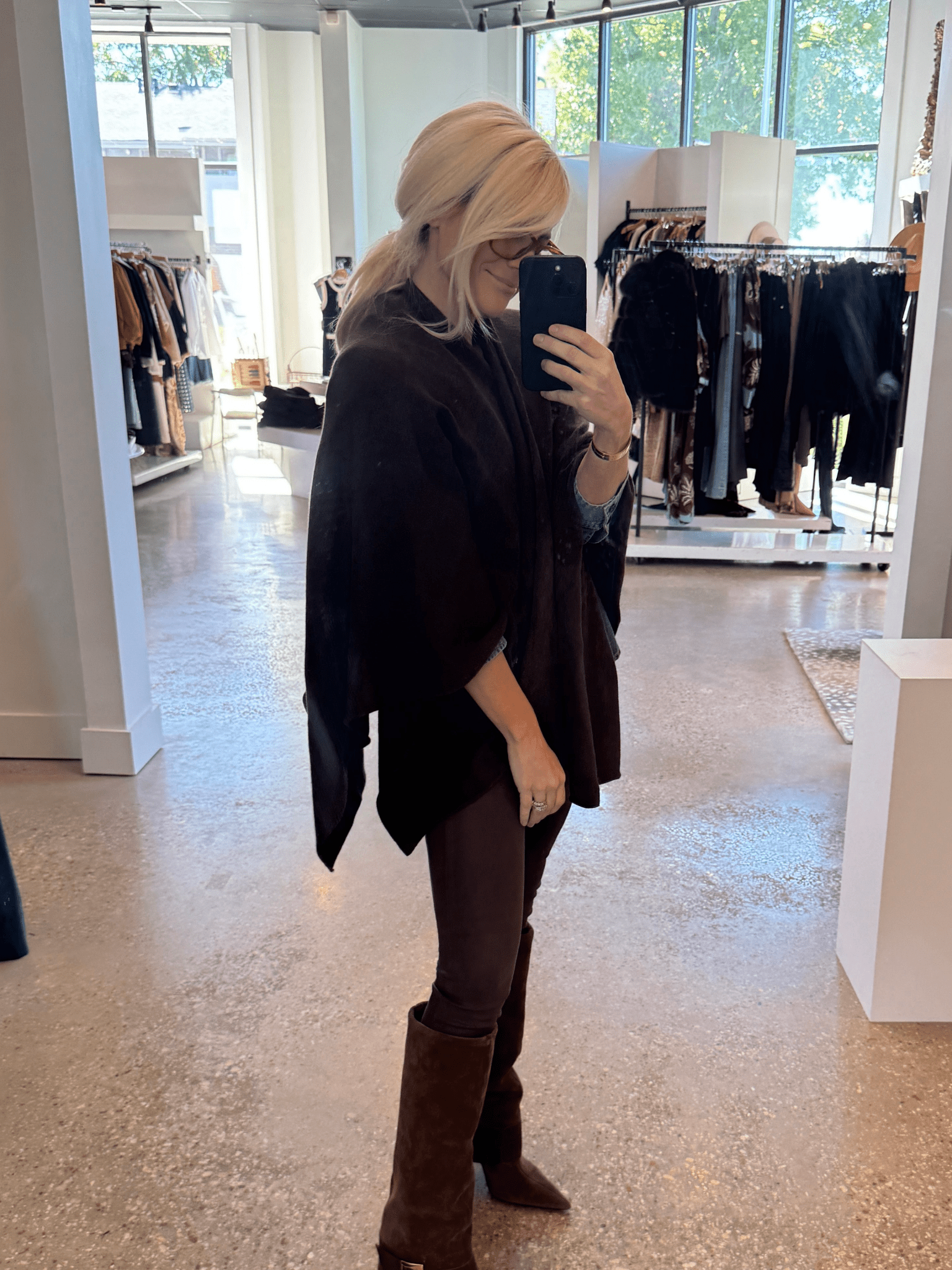 Chocolate Brown Knit Dolman Cardigan - Amor Lafayette