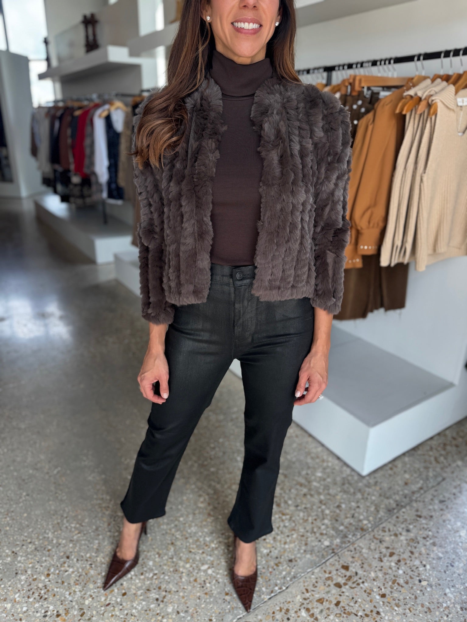 Chocolate Rosa Jacket - Amor Lafayette