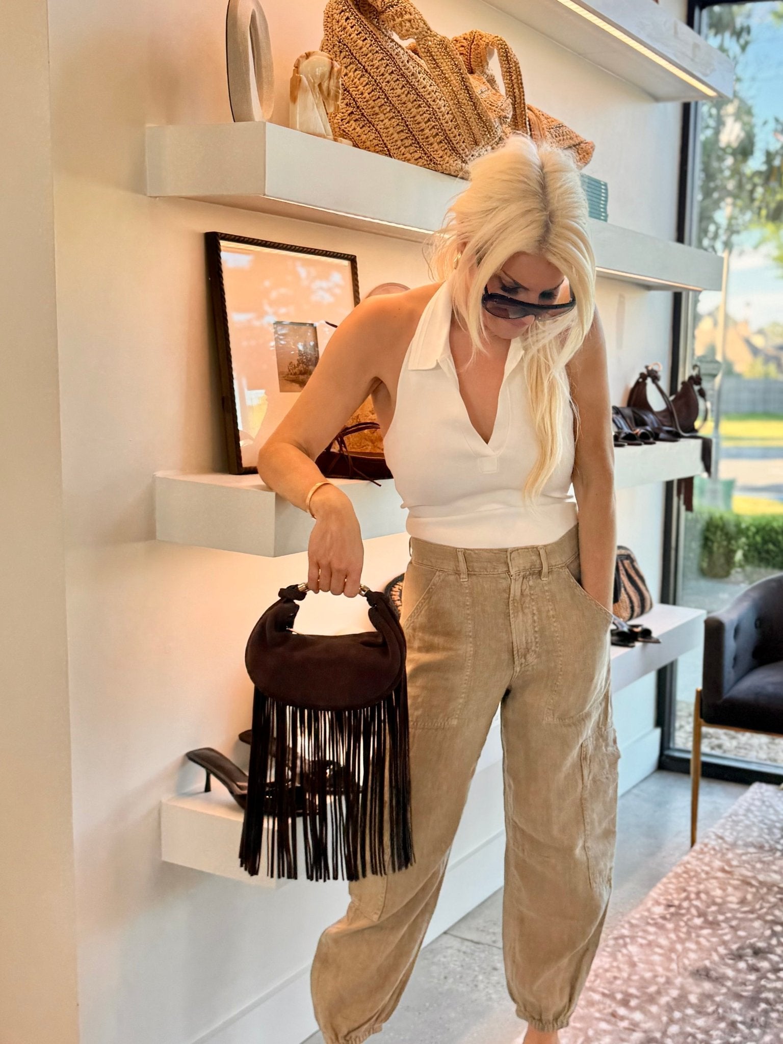 Ciela Balloon Utility in Dark Khaki - Amor Lafayette