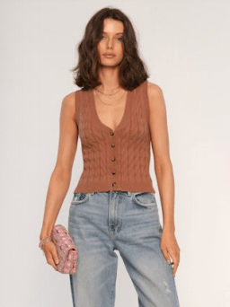 Cigar Giselle Vest - Amor Lafayette