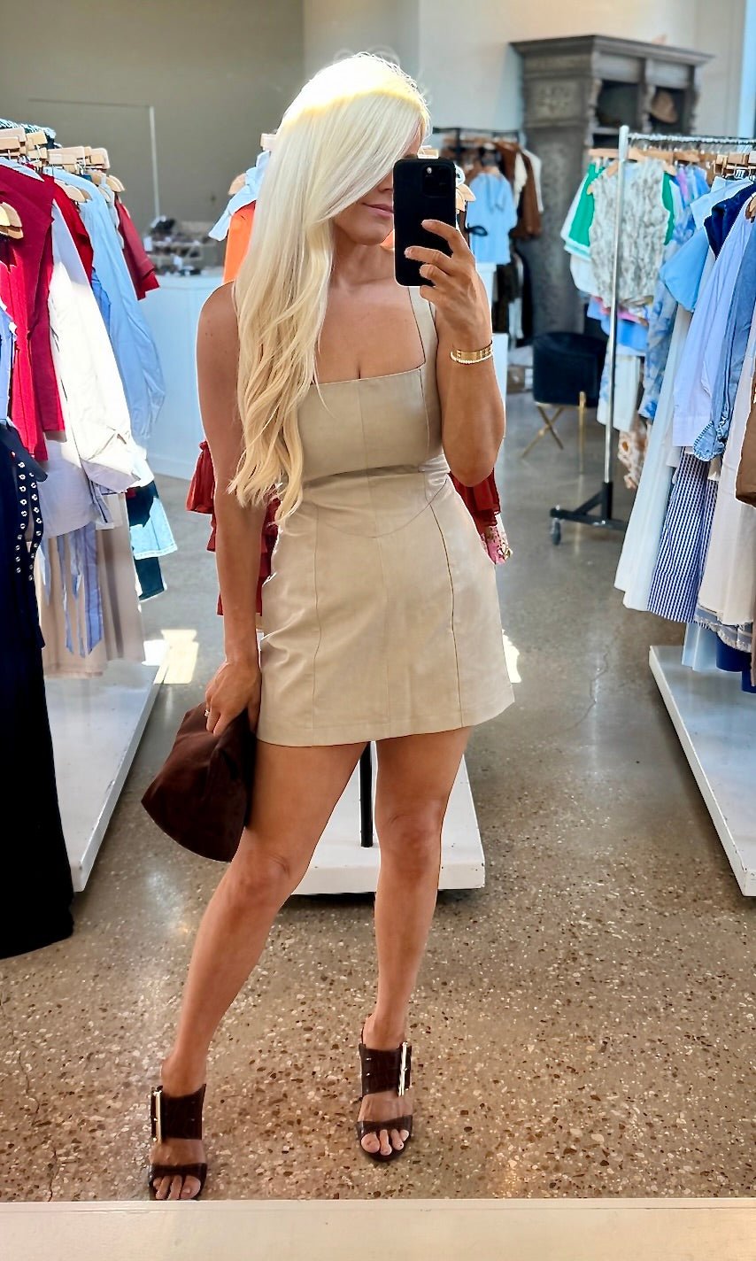 Clay Celina Leather Mini Dress - Amor Lafayette