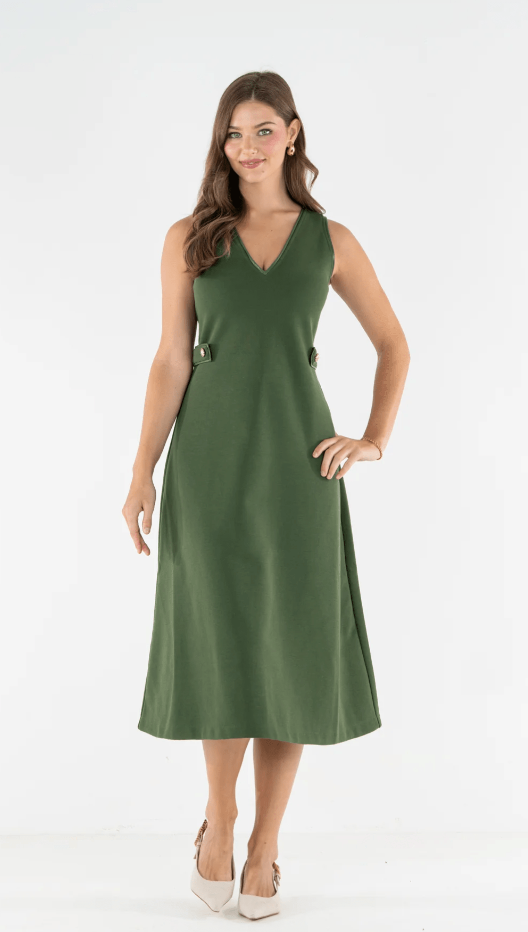 Cleo Dress - Black Forest Stretch Knit - Amor Lafayette