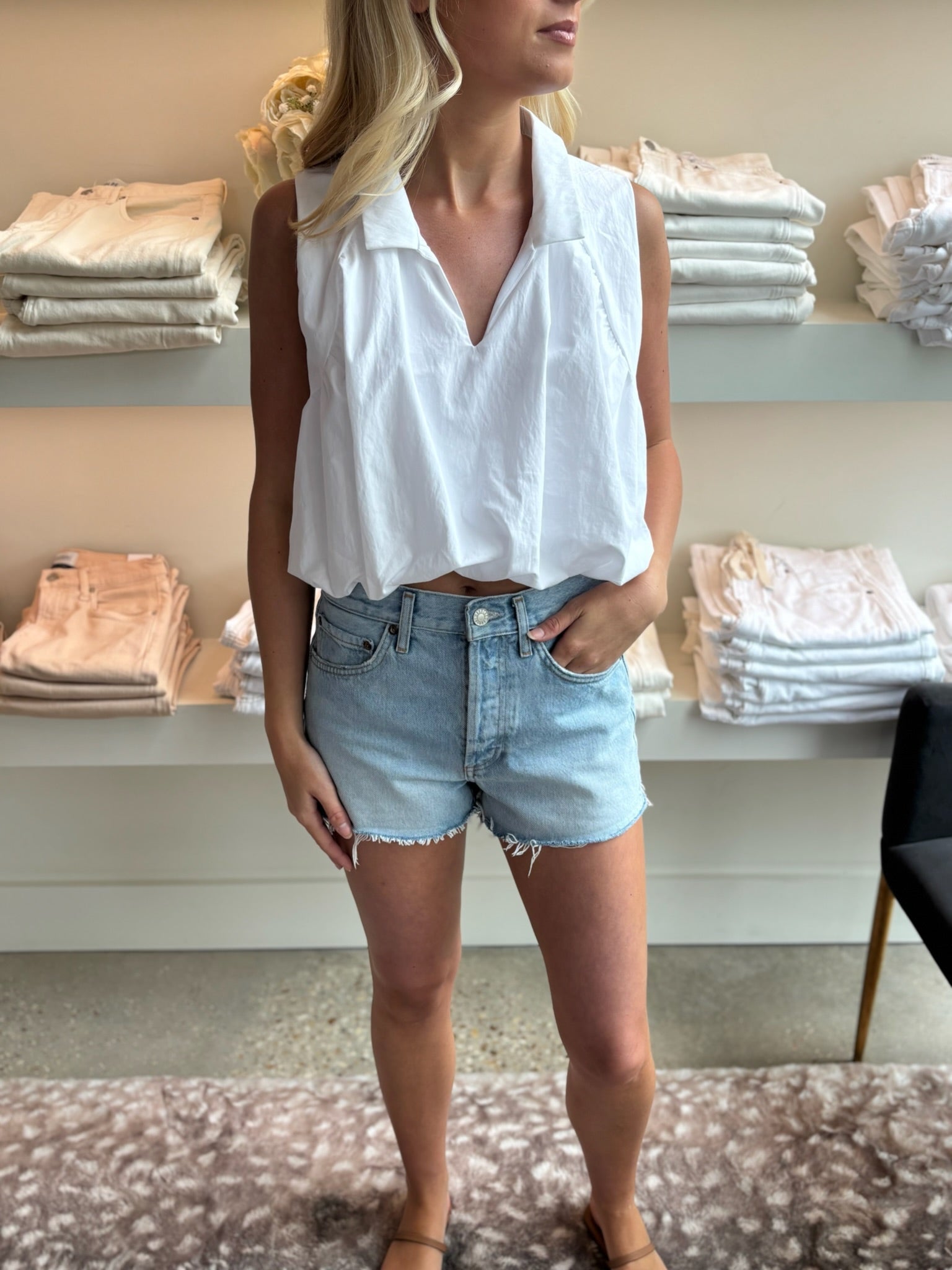 Clubhouse Collared Shirt in White - Amor Lafayette