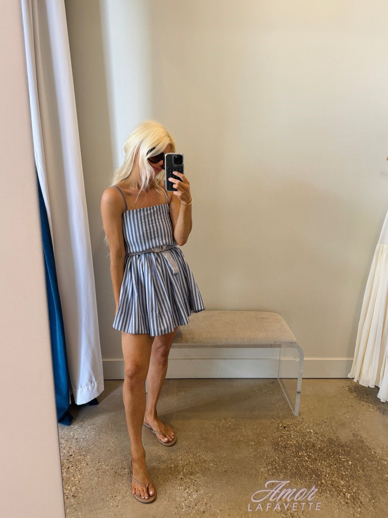 Coastal Stripe Marlowe Dress - Amor Lafayette