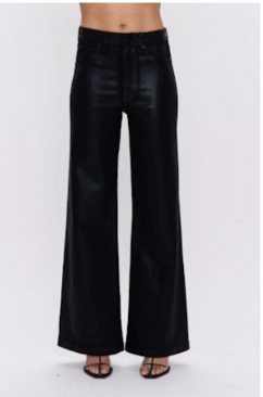 Coated Noir Lana Jeans - Amor Lafayette