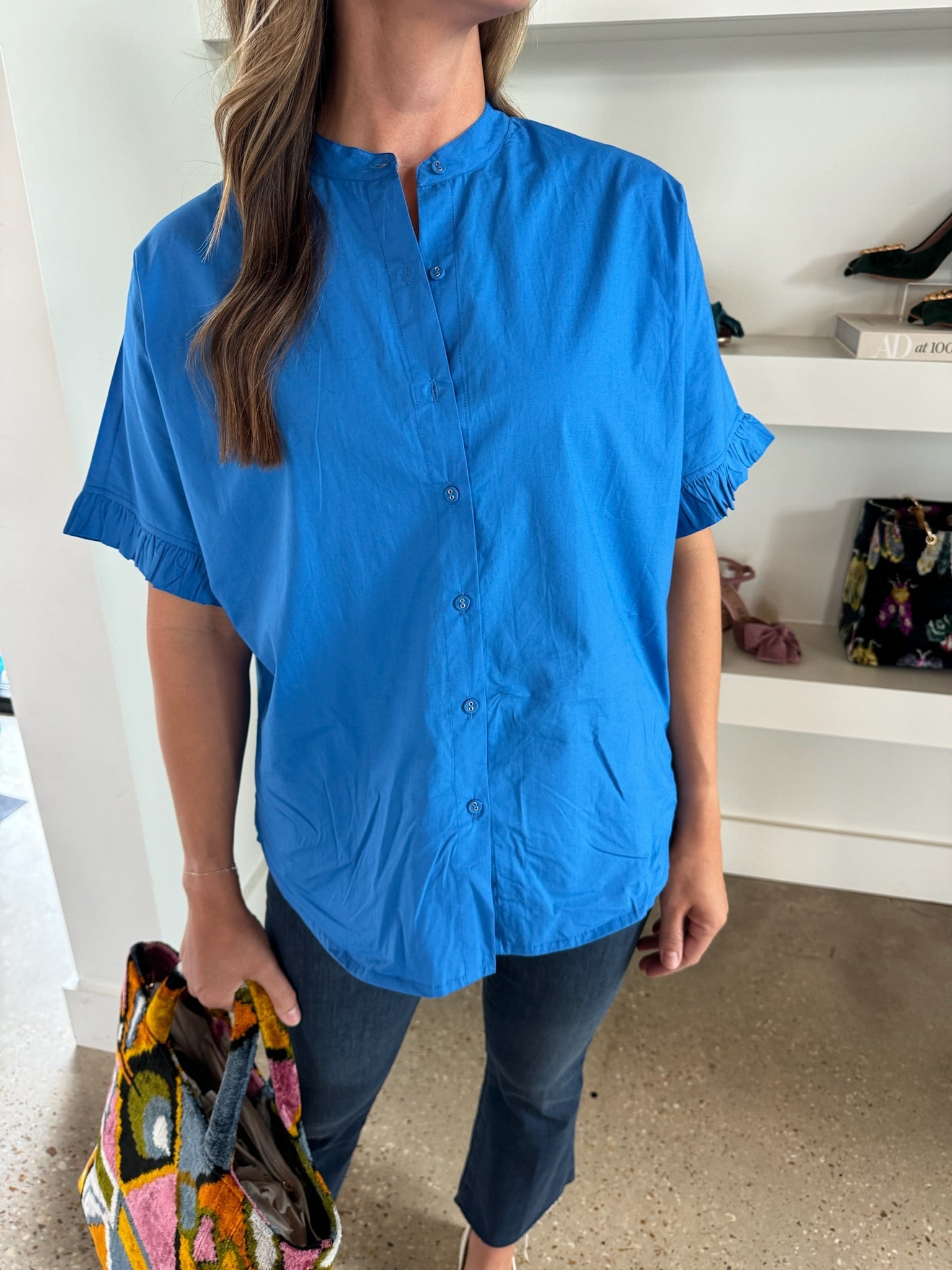 Cobalt Sadie Blouse - Amor Lafayette