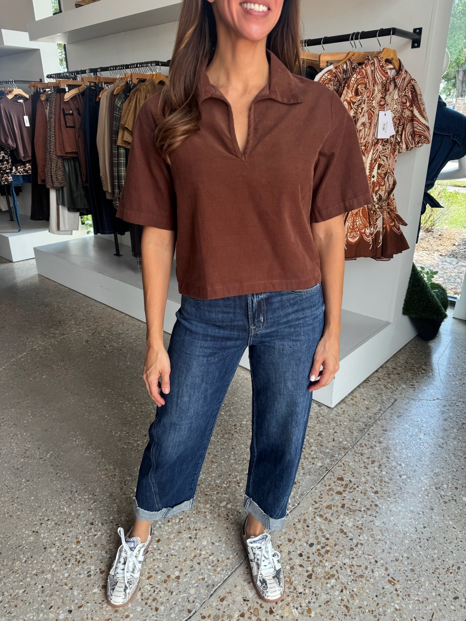 Coco Ally Corduroy Top - Amor Lafayette