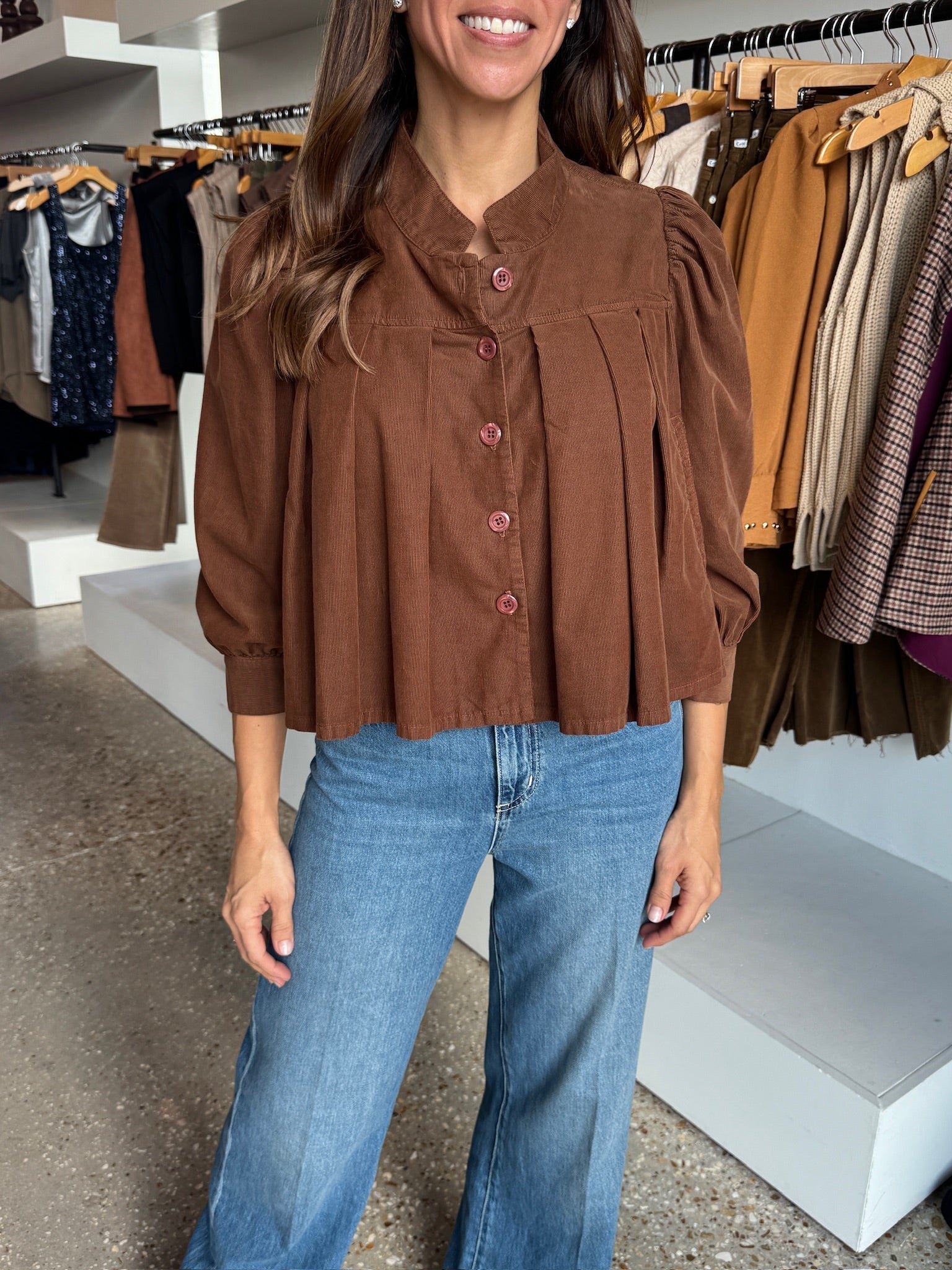 Coco Jade Corduroy Top - Amor Lafayette