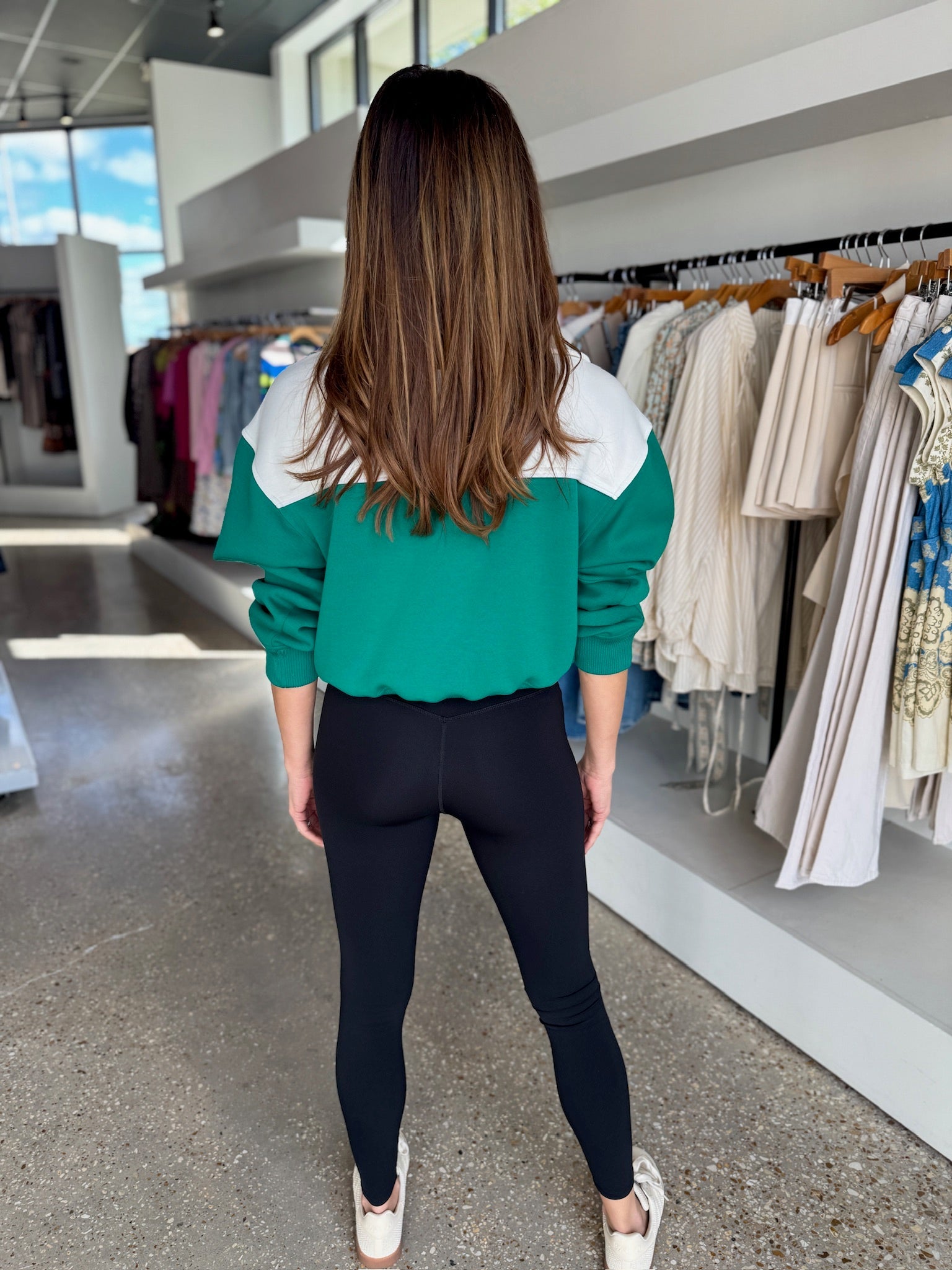 College Green/Whisper White Triumph Jacket - Amor Lafayette