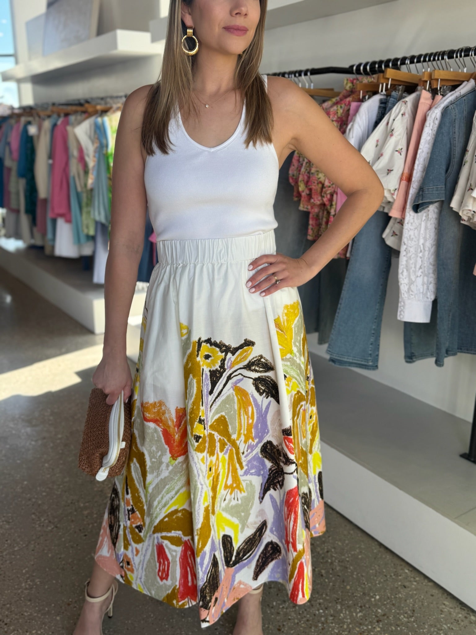 Cool White Miranda Tank - Amor Lafayette
