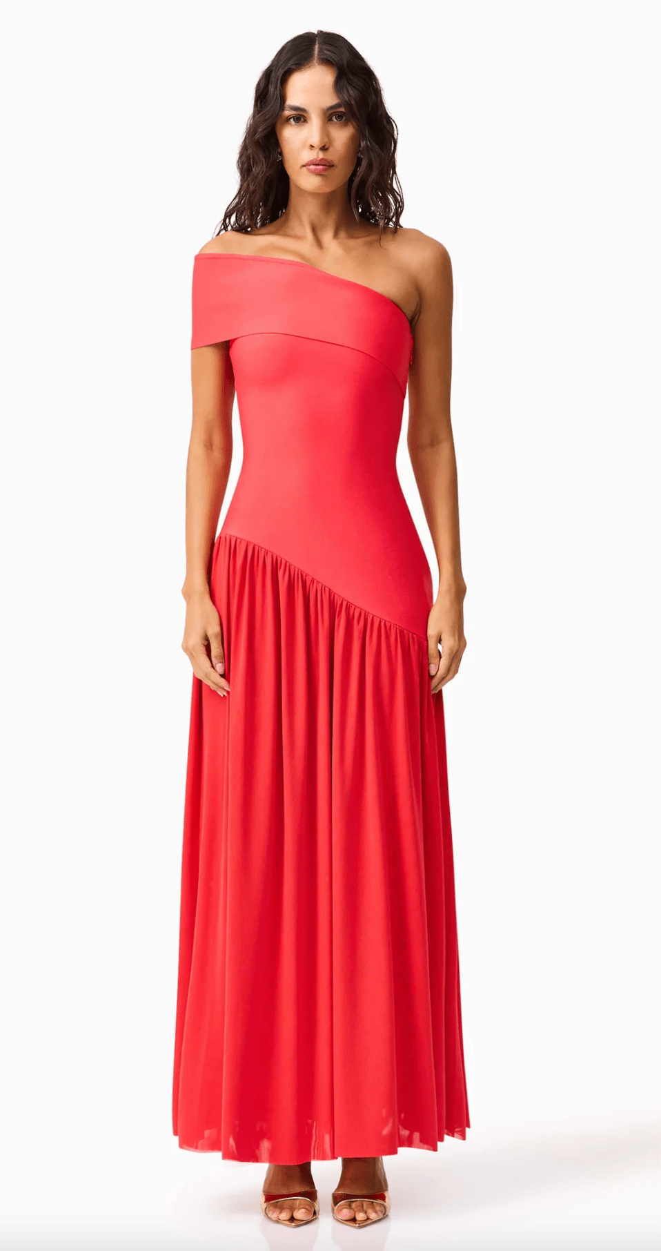 Coral Jesselle Asymmetrical Gown - Amor Lafayette