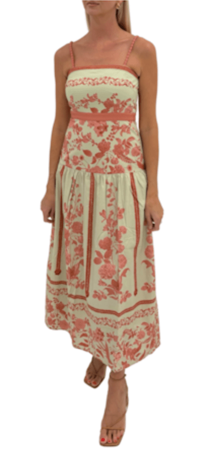 Coral Petal Asher Midi - Amor Lafayette