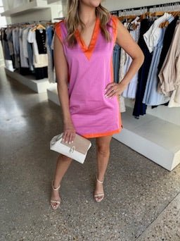 Coral Pink Emily Shift Dress - Amor Lafayette