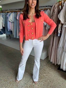 Coral Rose Toulouse Cardi - Amor Lafayette