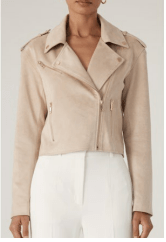 COSITA VEGAN SUEDE MOTO JACKET - Amor Lafayette