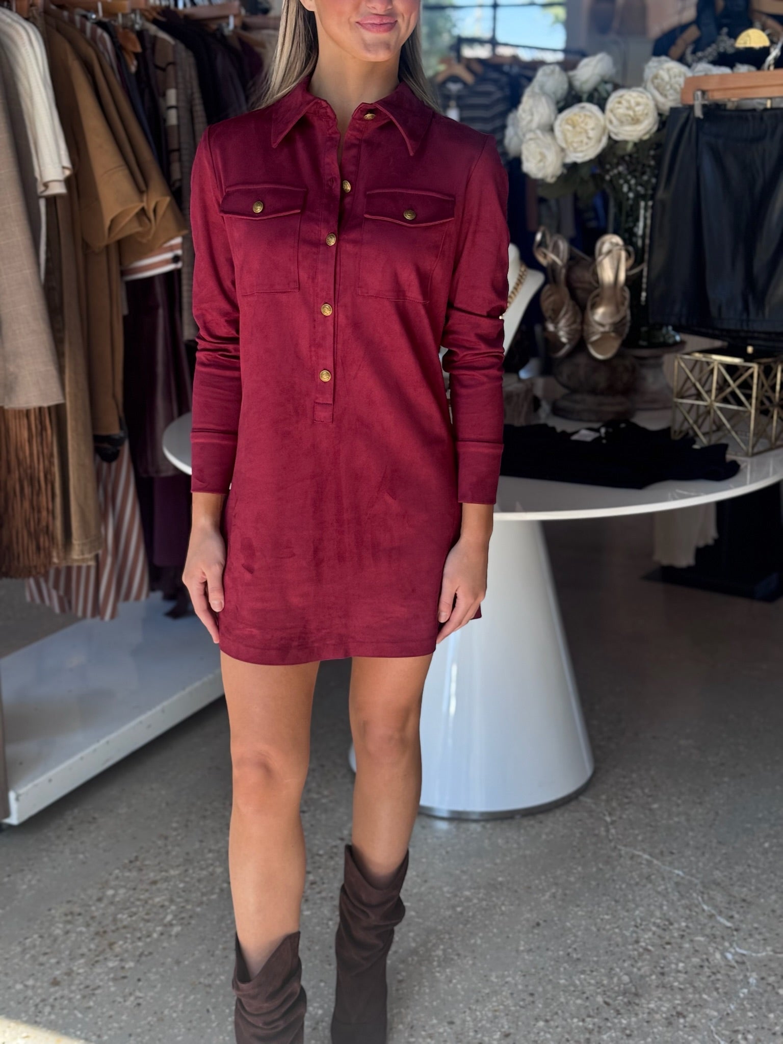 Cranberry MARIA DRESS - Amor Lafayette