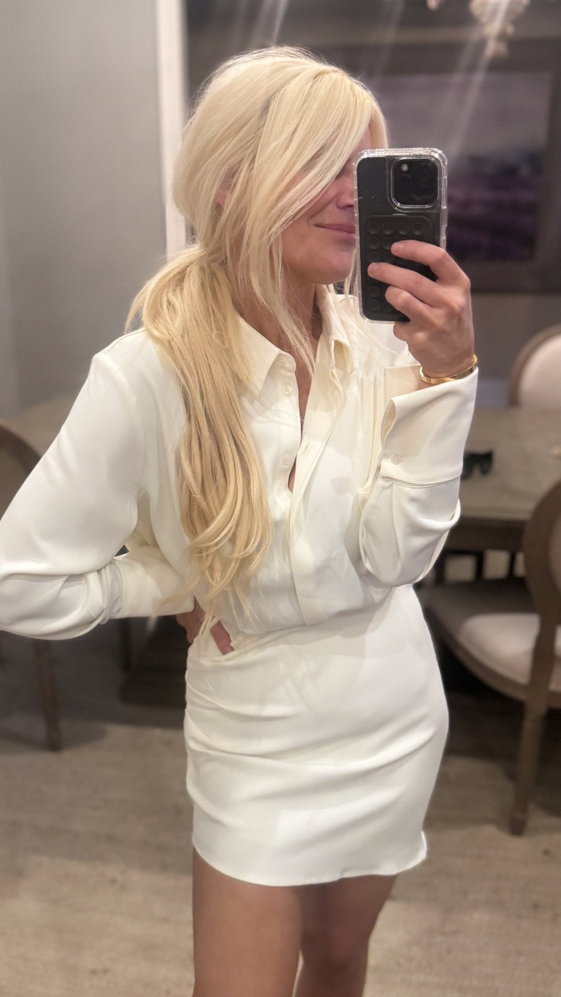 Cream Adelaide Shirt Dress - Amor Lafayette