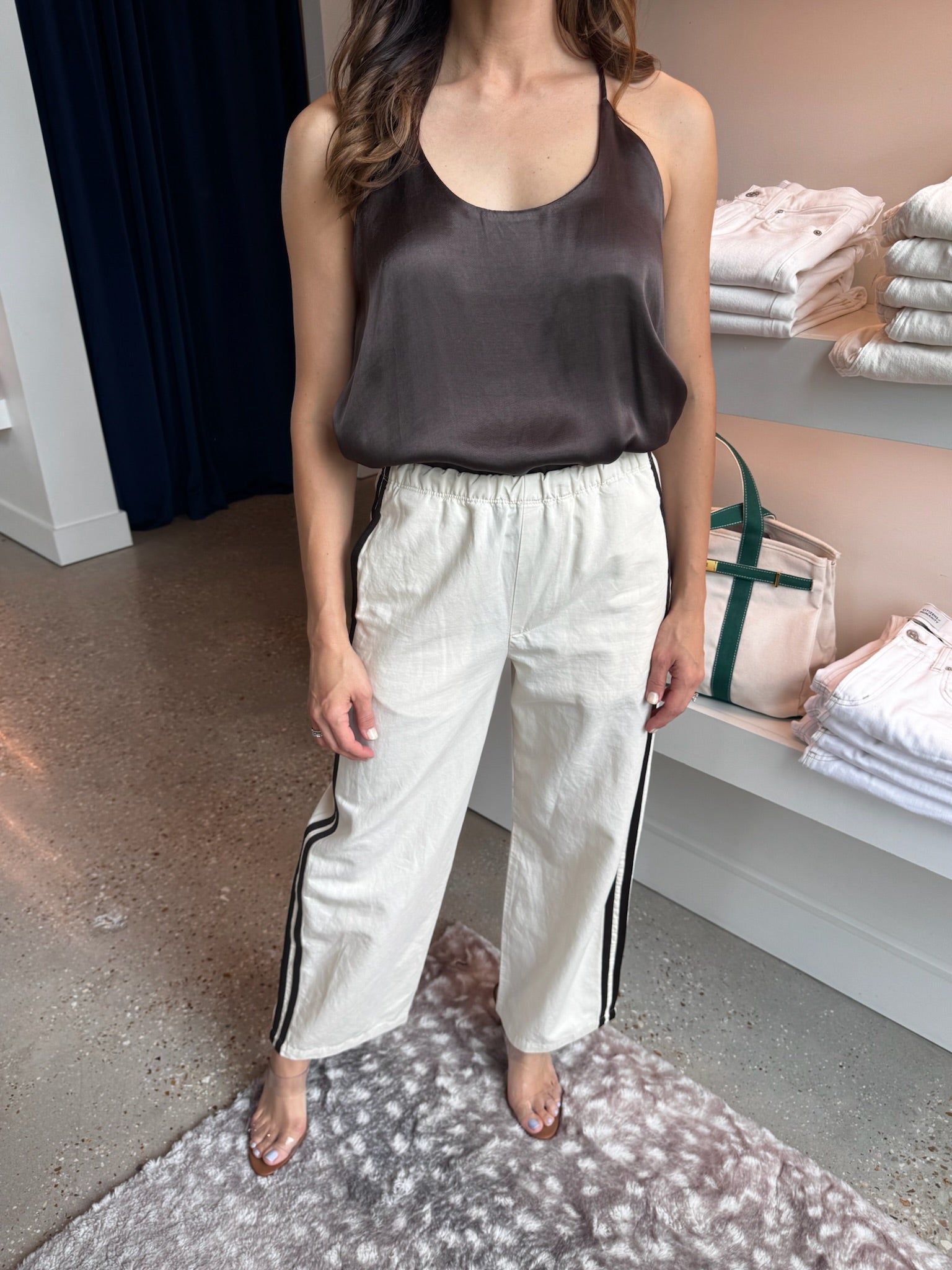 Cream Aurora Track Pant - Amor Lafayette
