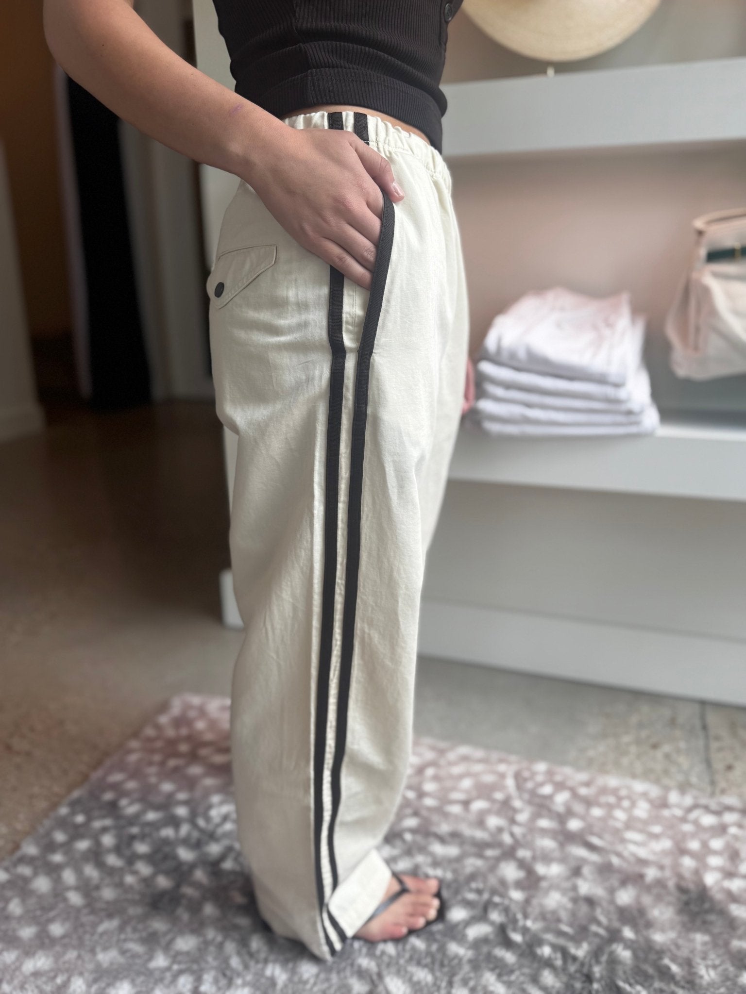 Cream Aurora Track Pant - Amor Lafayette
