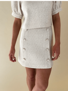 Cream Dana Skirt - Amor Lafayette