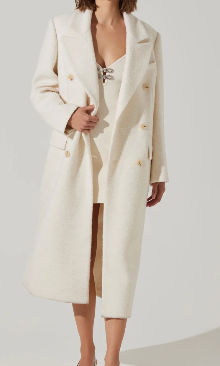 Cream Morana Coat - Amor Lafayette