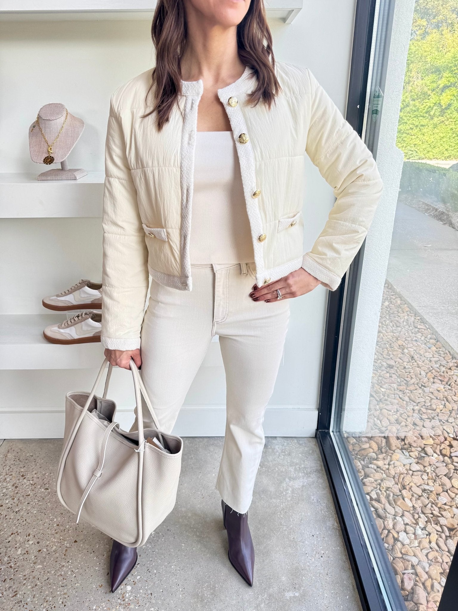 Cream Tan Coppelia Jacket - Amor Lafayette