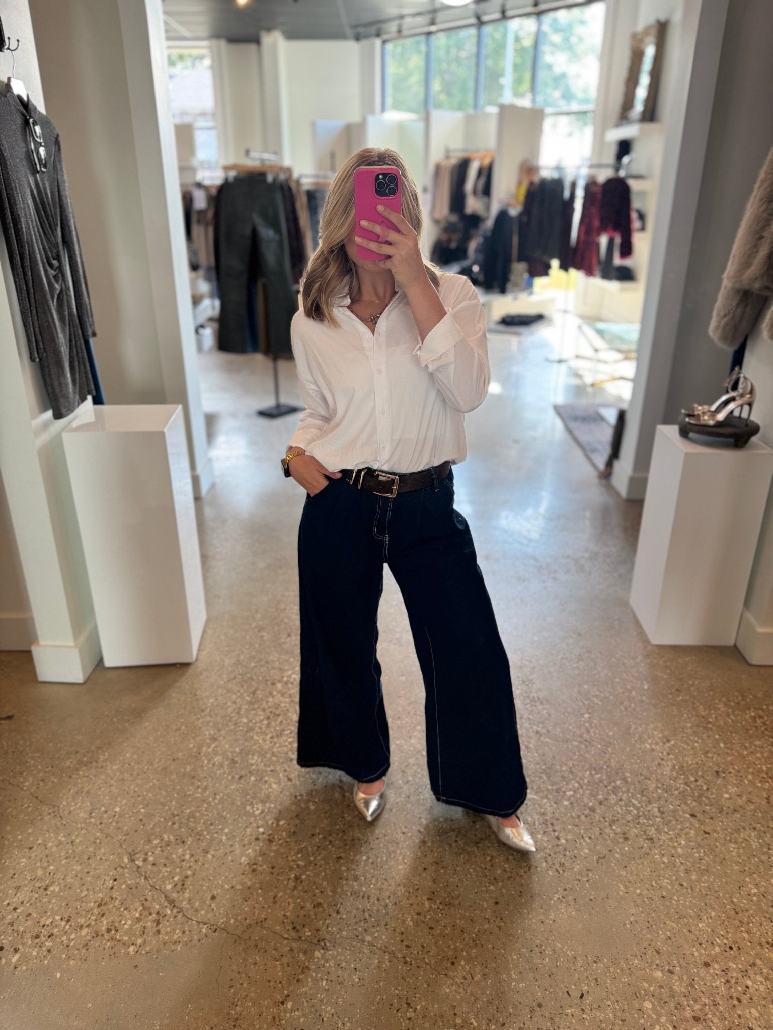 Crisp White Cotton Oversize Shirt - Amor Lafayette