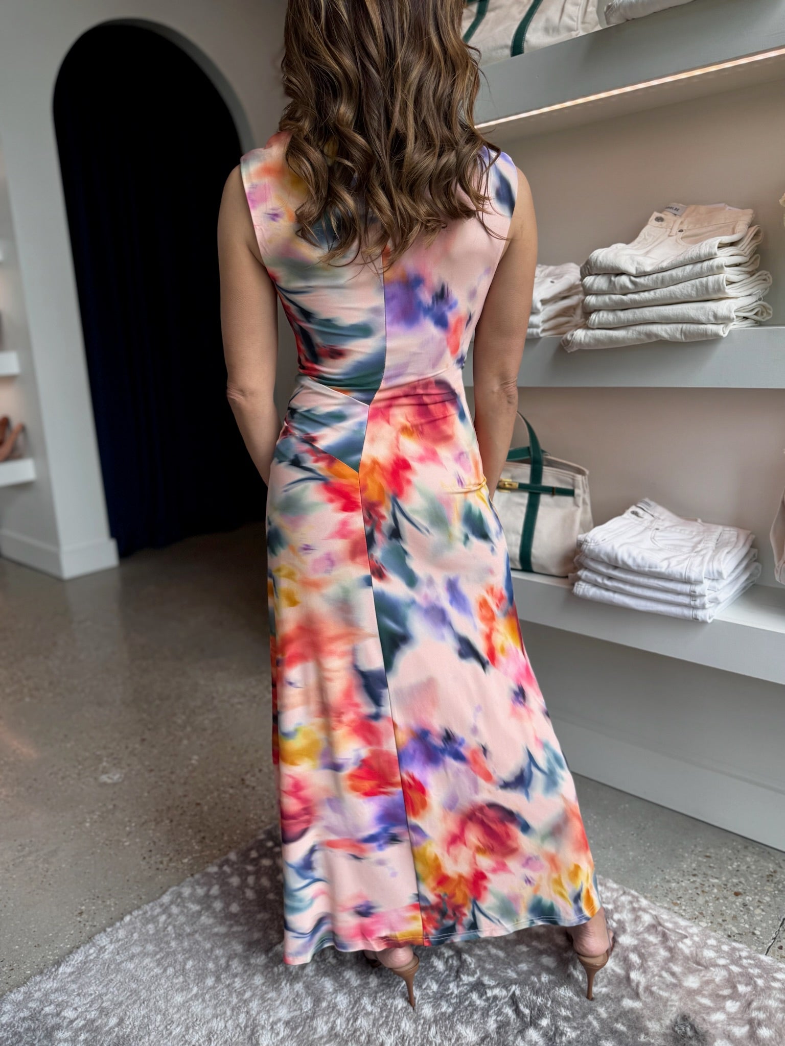 Daisy Multi Acacia Midi Dress - Amor Lafayette