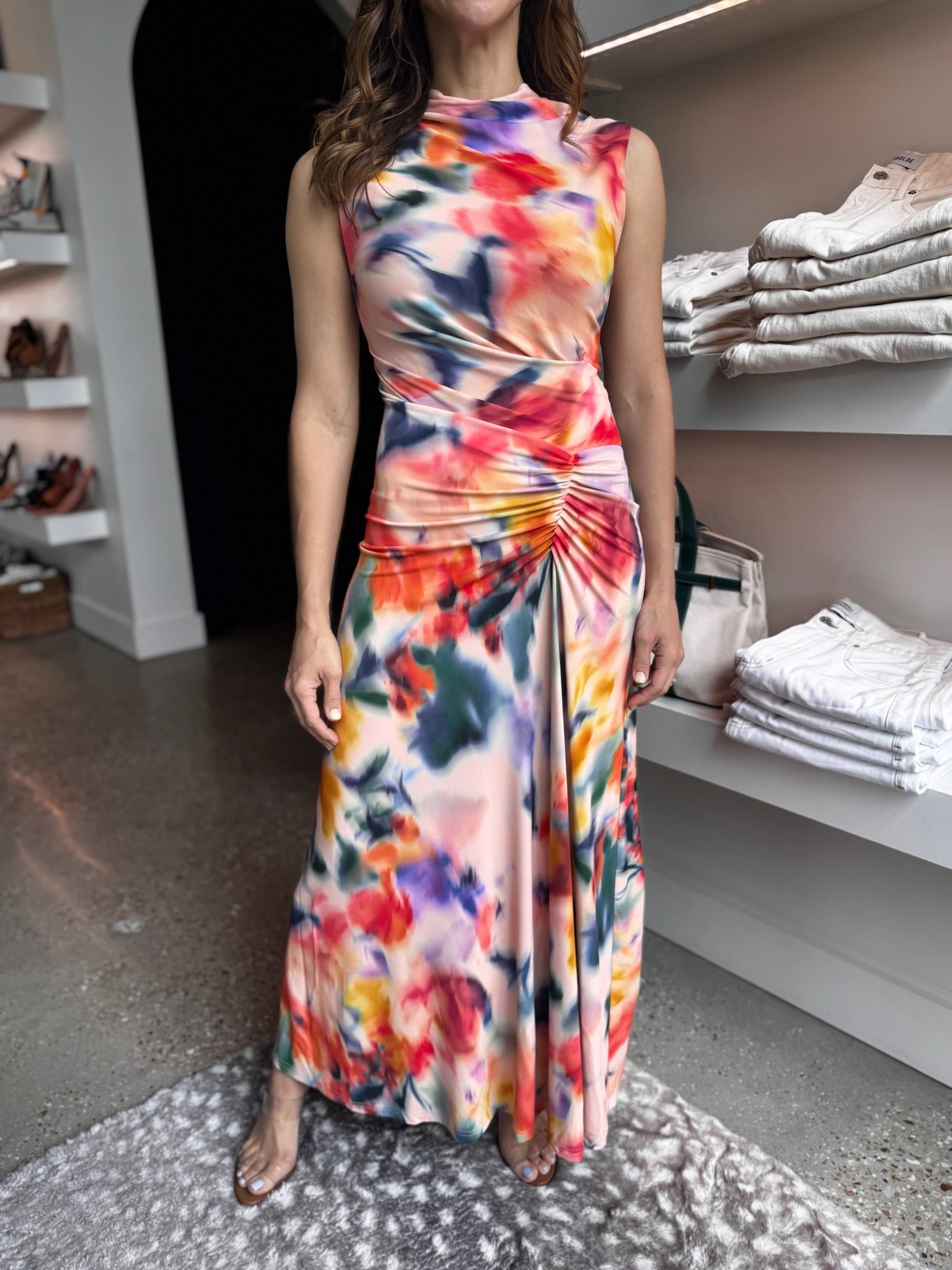 Daisy Multi Acacia Midi Dress - Amor Lafayette