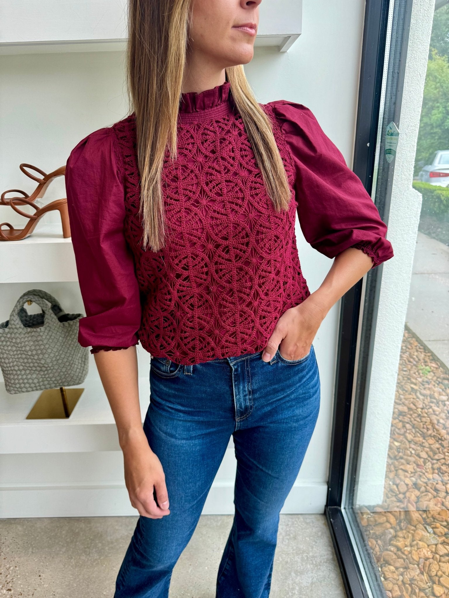 Dark Burgundy Christophe Top - Amor Lafayette