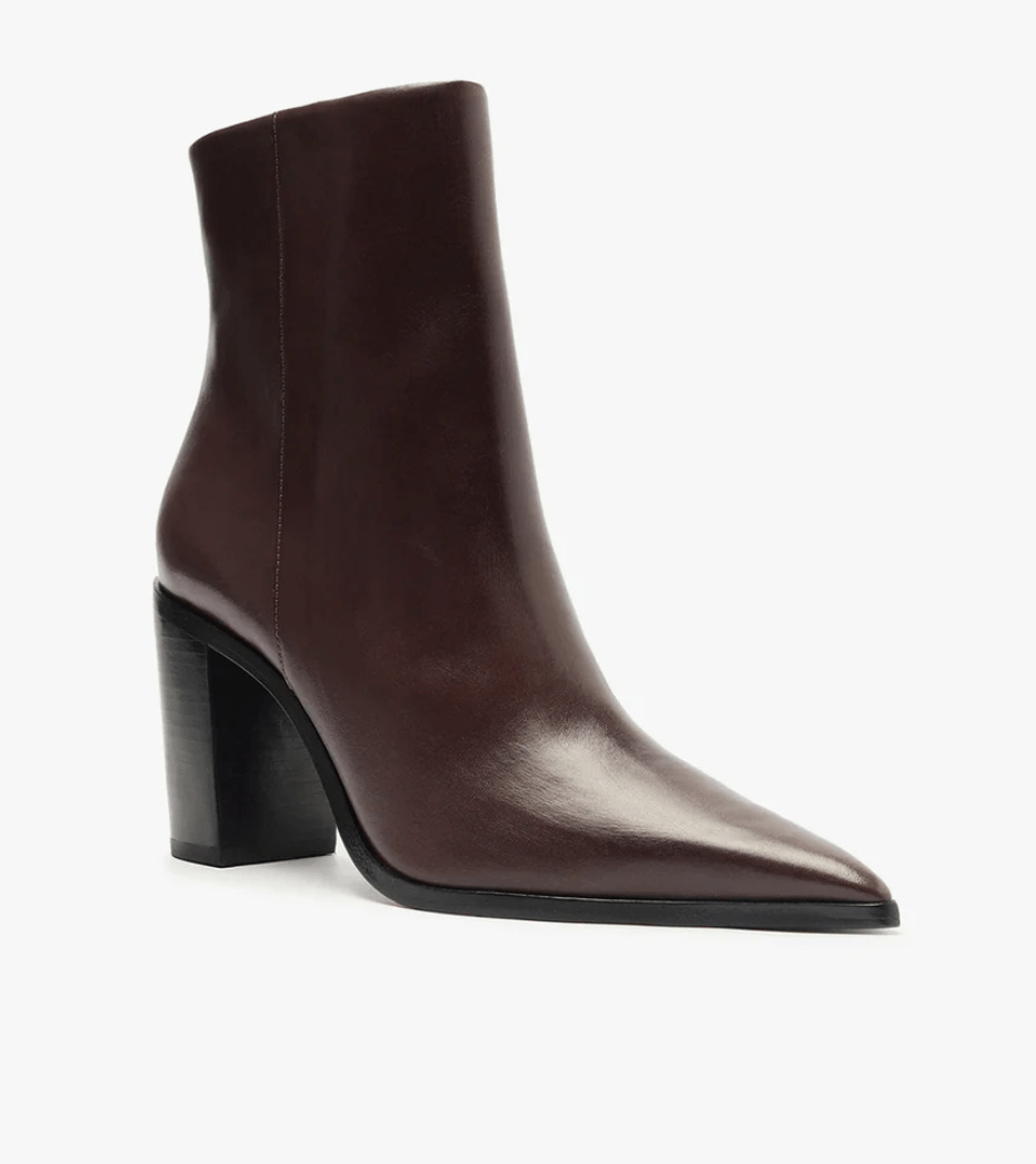 Dark Chocolate Mikki Block Heel Boot - Amor Lafayette