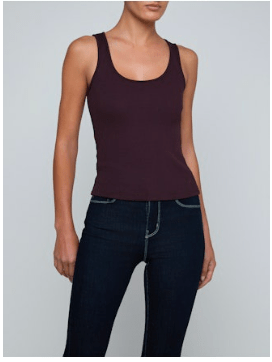Dark Malbec Adira Scoop Neck Tank - Amor Lafayette