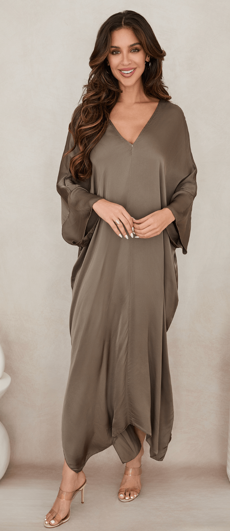mocha maxi dress Ariana Multiway Maxi Dress Mocha