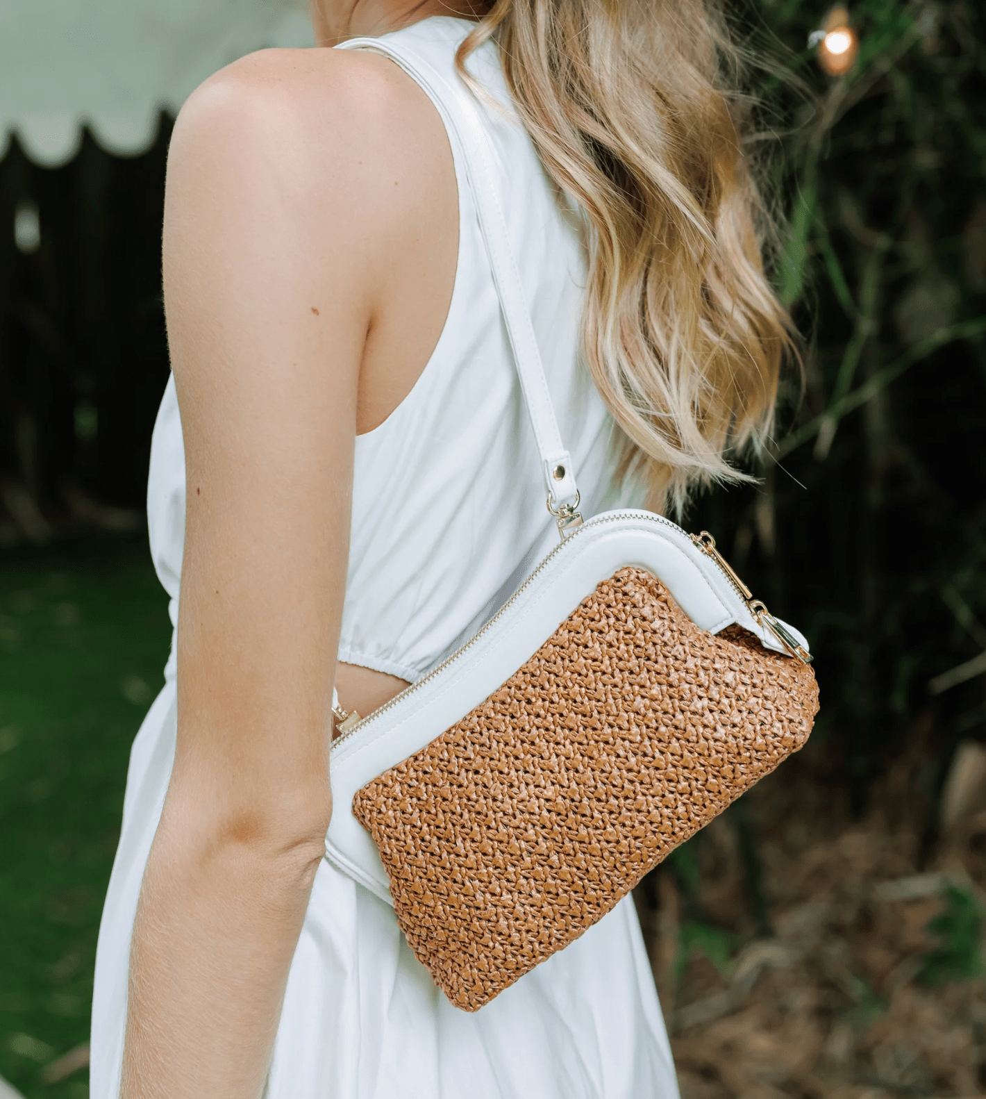 Dark Natural/White Mari Bag - Amor Lafayette