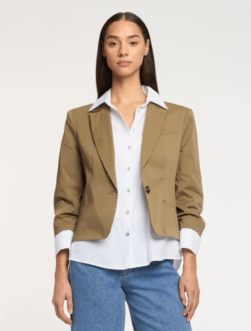 Dark Olive Peri Jacket - Amor Lafayette