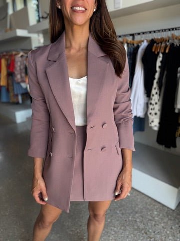 Dark Taupe Klara Blazer - Amor Lafayette