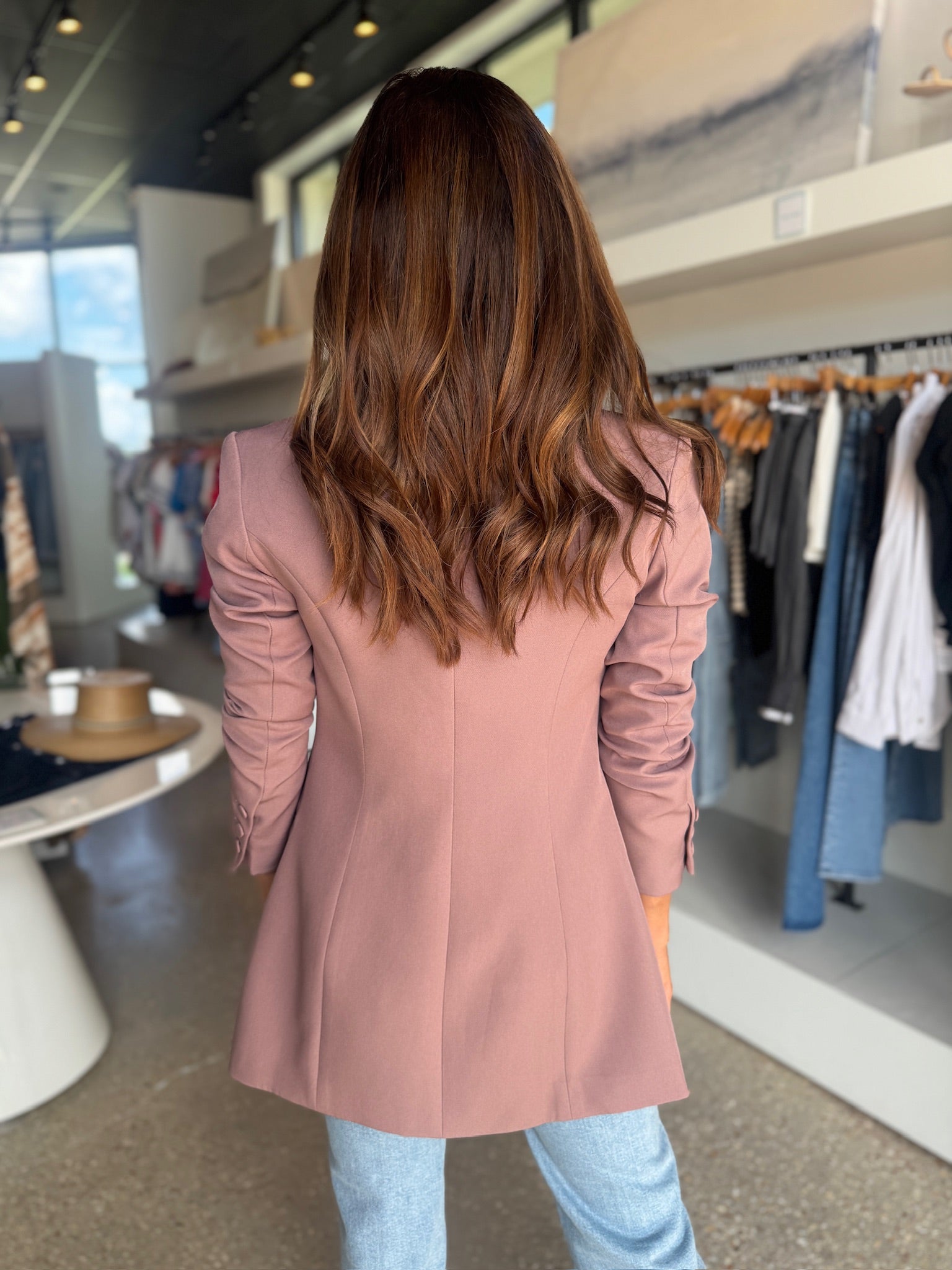 Dark Taupe Klara Blazer - Amor Lafayette