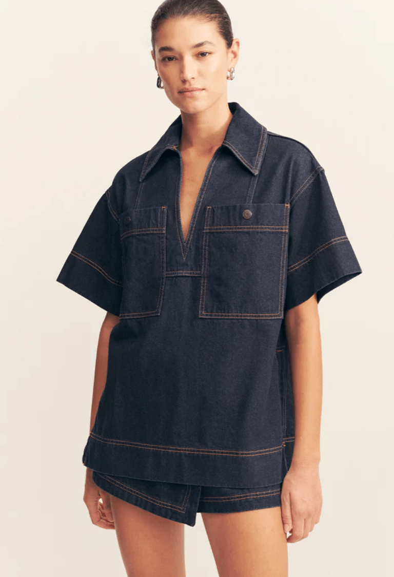 Deep Indigo Rita Pullover Top - Amor Lafayette