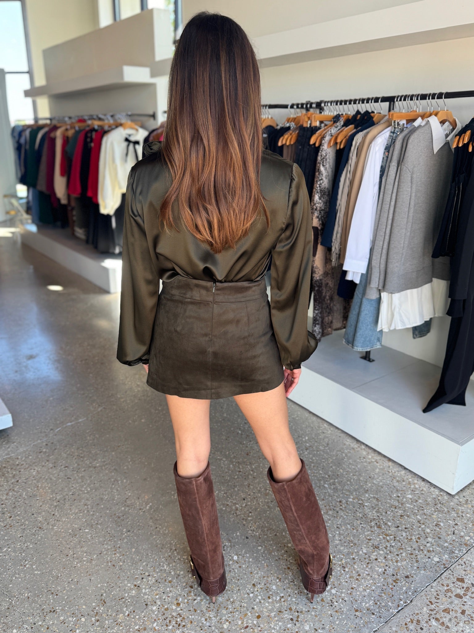 Deep Olive Martha Skirt - Amor Lafayette