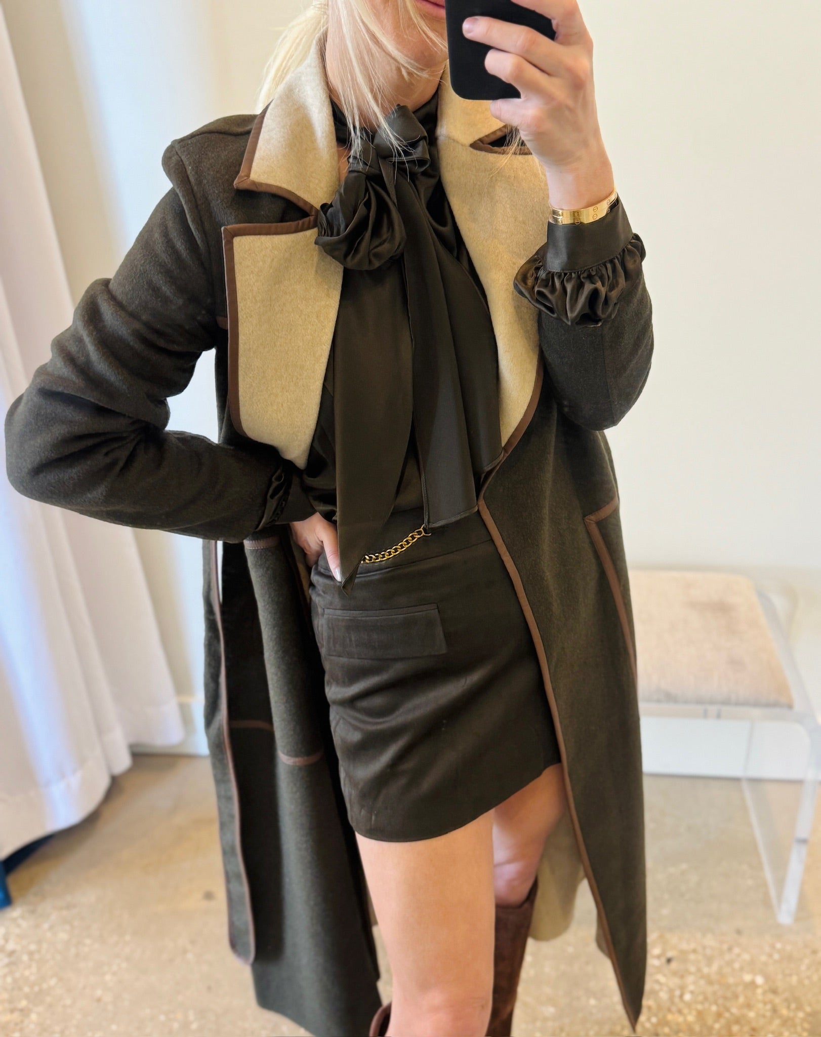 Deep Olive Martha Skirt - Amor Lafayette