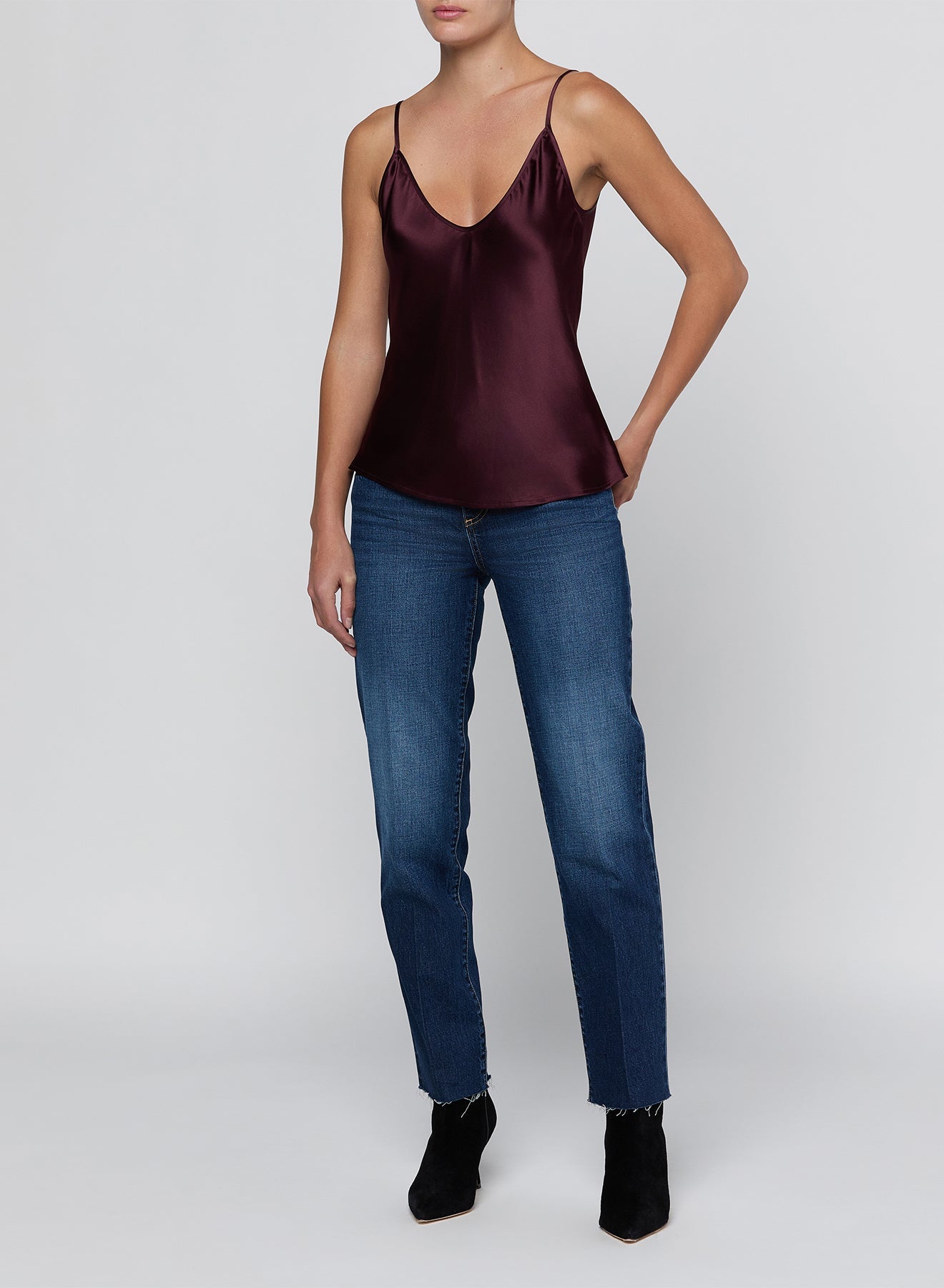 DEEP SANGRIA LEXI CAMISOLE - Amor Lafayette