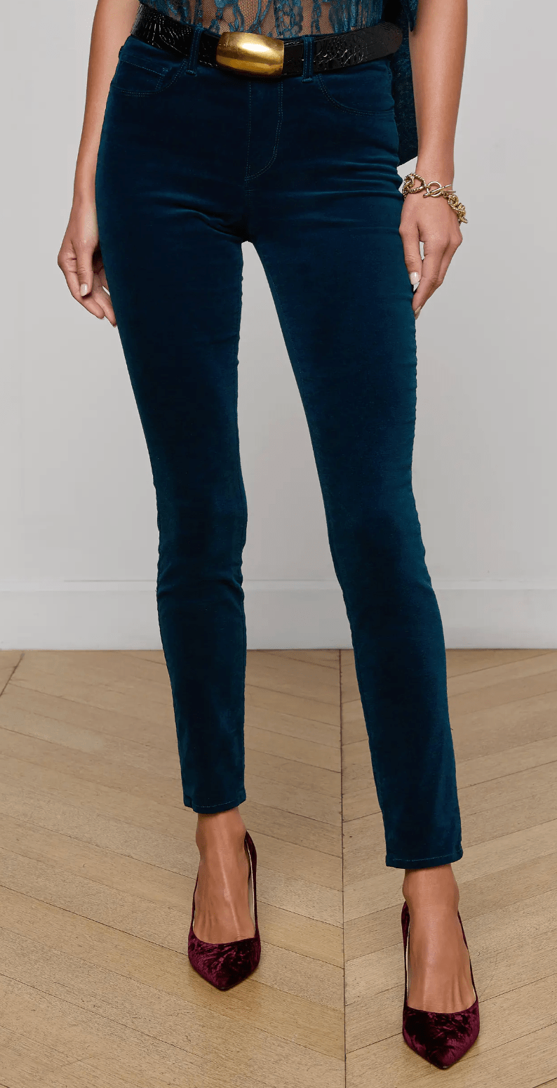 Deep Teal Marguerite H/R Skinny - Amor Lafayette