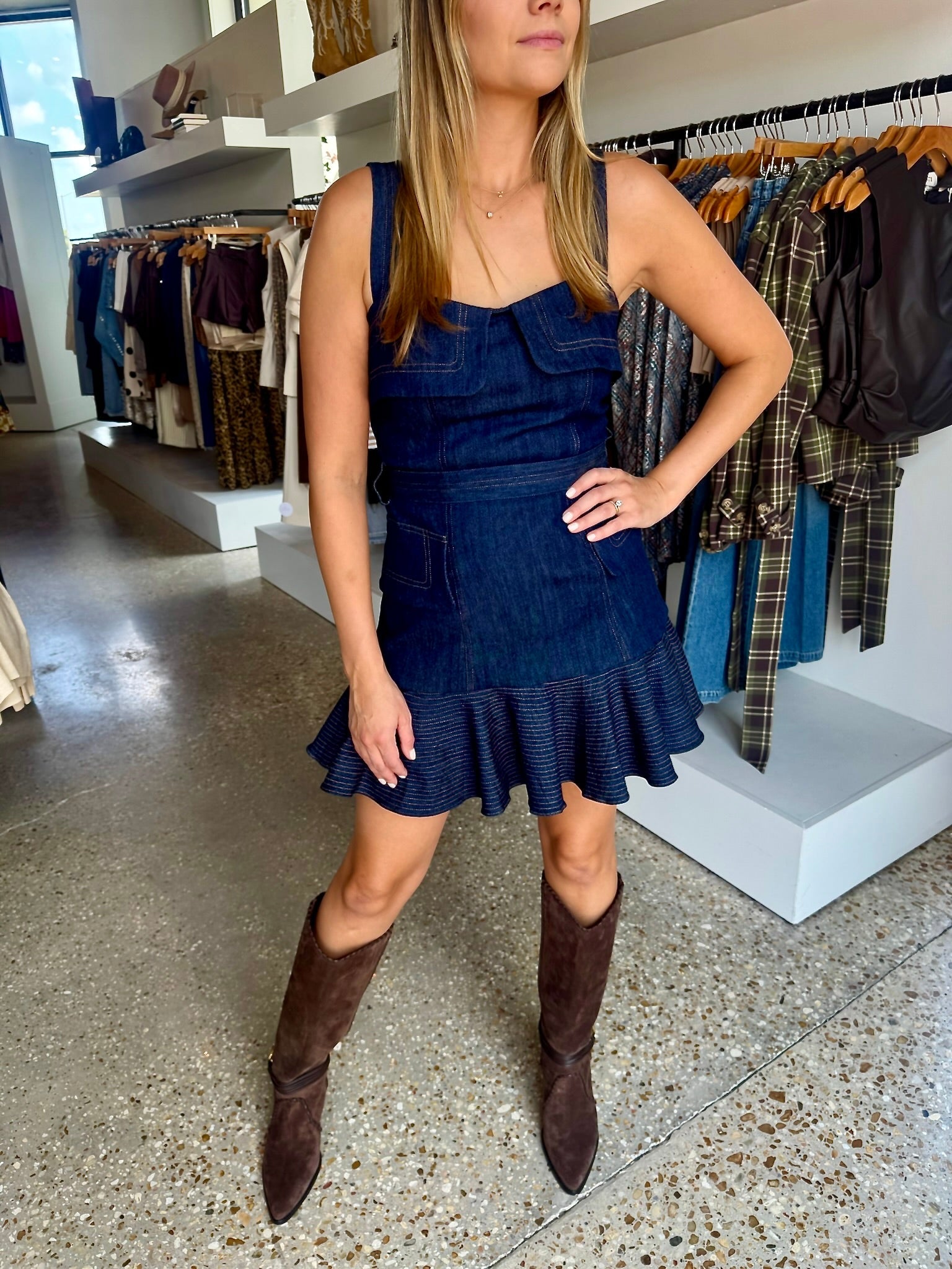 Denim Dakota Mini Dress - Amor Lafayette
