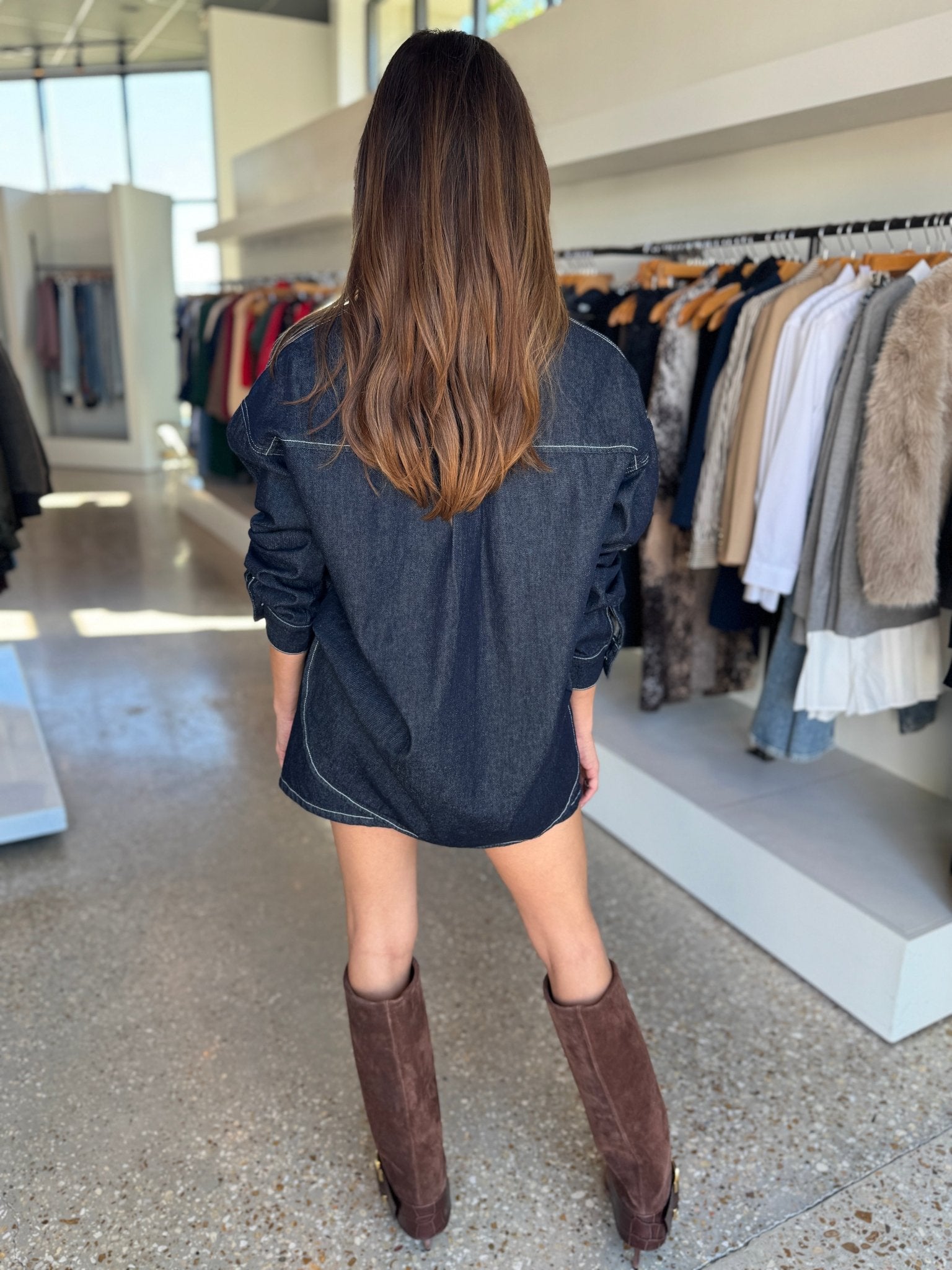 Denim Jacket/Skirt Set - Amor Lafayette