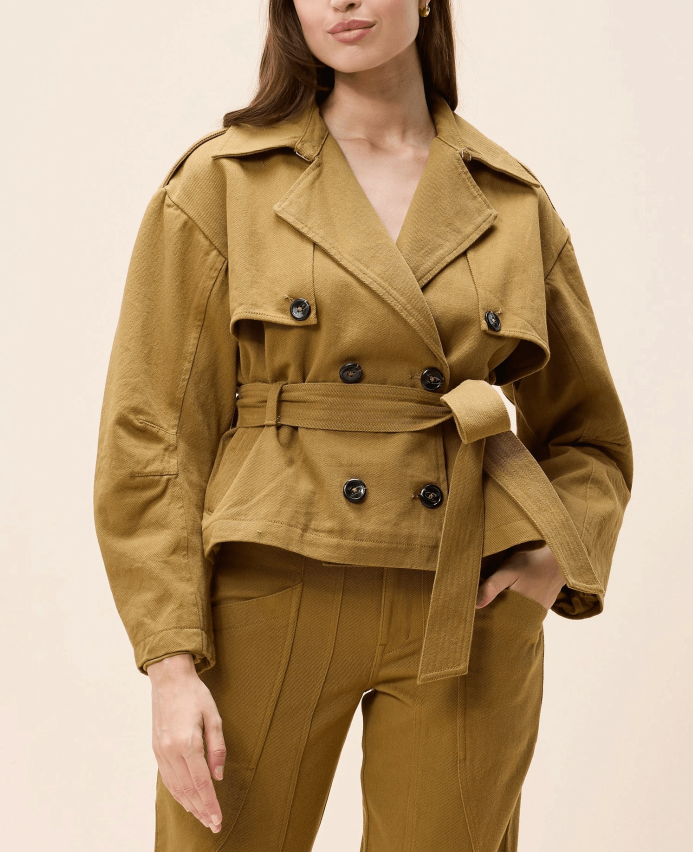 Dull Gold Hugo Jacket - Amor Lafayette