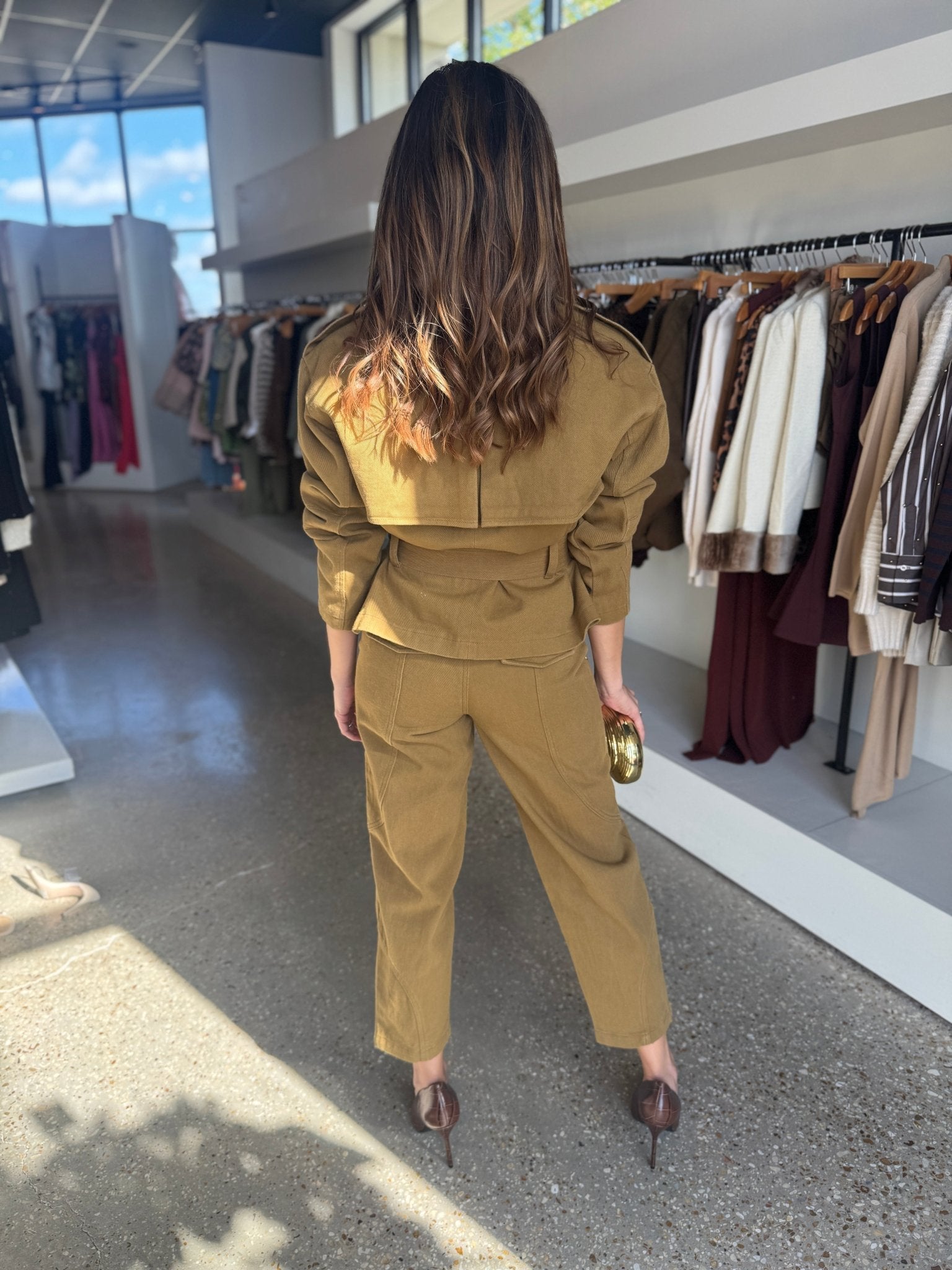 Dull Gold Leo Pant - Amor Lafayette